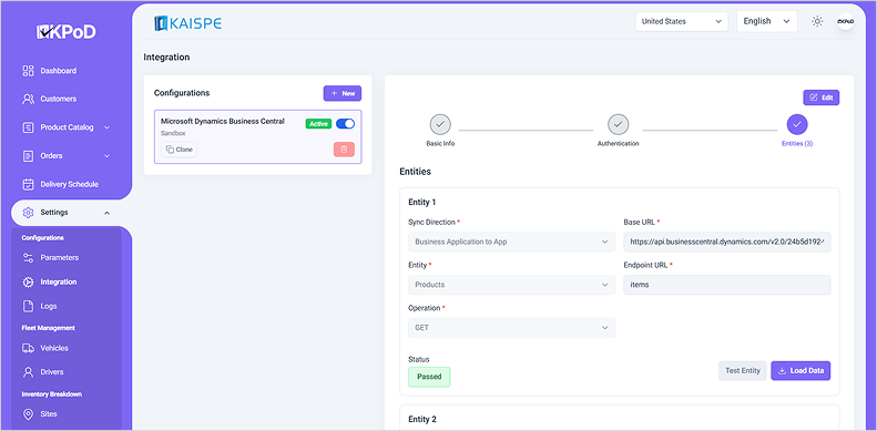 Sync Direction Configuration View